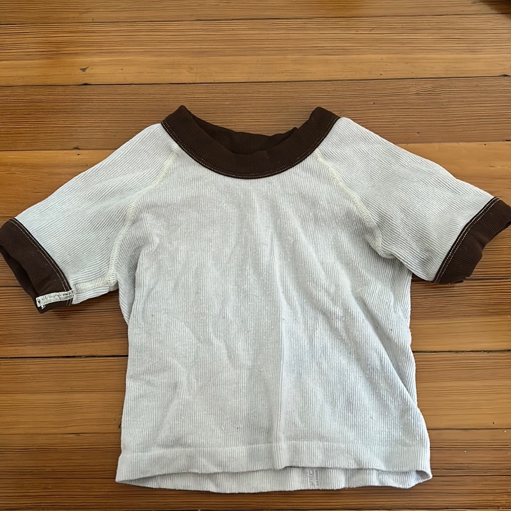 Urban Outfitters out from under: small baby t cropped with brown lining